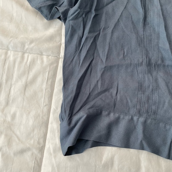 NWT Loft Blue Grey Slate Button Blouse - Picture 2 of 7